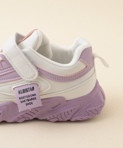 URBAN CHERRY（アーバンチェリー）の「フェイクレザーダッドスニーカー（スニーカー・キッズ・パープル/ホワイト・17.5cm/21.5cm/19.5cm/19.0cm/18.5cm/16.5cm/18.0cm/20.5cm/21.0cm）」の15枚目の写真