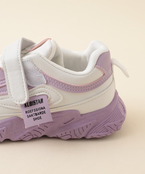 URBAN CHERRY（アーバンチェリー）の「フェイクレザーダッドスニーカー（スニーカー・キッズ・パープル/ホワイト・17.5cm/21.5cm/19.5cm/19.0cm/18.5cm/16.5cm/18.0cm/20.5cm/21.0cm）」の16枚目の写真