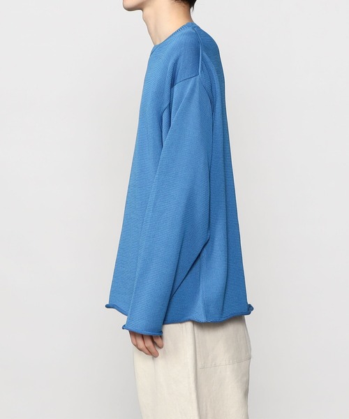 THIBAULT VAN DER STRAETE（ティボー・ヴァン・ダル・ストラット）の「THIBAULT VAN DER STRAETE | コットン クルーネックプルオーバー MEN（ニット/セーター・メンズ・ブルー/ブラック・L/M）」の10枚目の写真