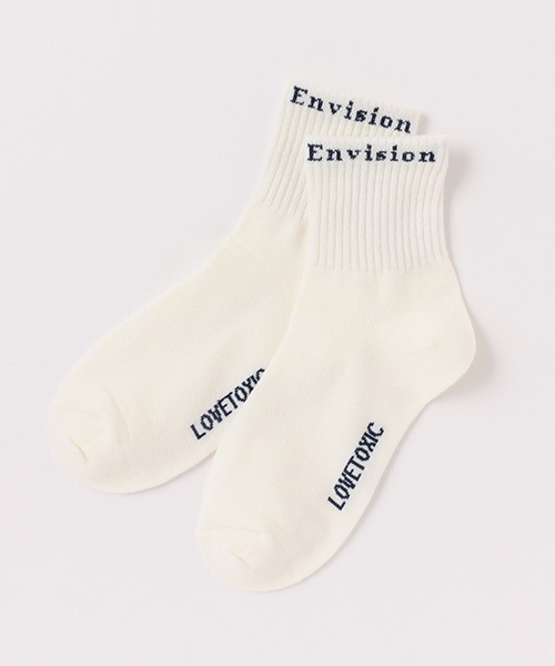 LOVETOXIC（ラブトキシック）の「クチロゴリブクルーソックス（ソックス/靴下・キッズ・オフホワイト/サックスブルー/ラベンダー/ブラック・FREE）」の2枚目の写真