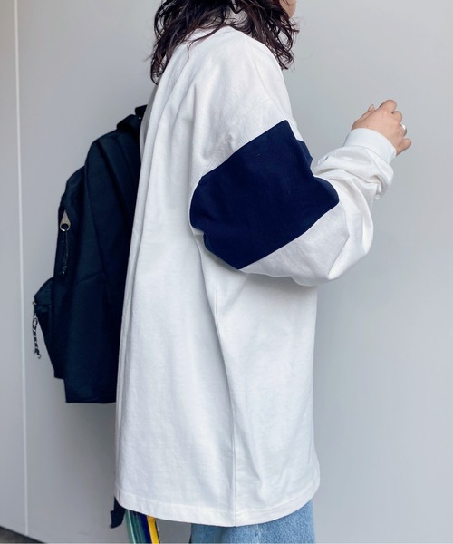 CPCM（シーピーシーエム）の「ヘビーウェイトラガーシャツ（ポロシャツ・レディース・オフホワイト/ネイビー/グリーン・LARGE/MEDIUM）」の14枚目の写真