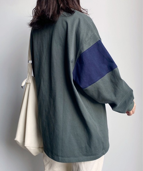 CPCM（シーピーシーエム）の「ヘビーウェイトラガーシャツ（ポロシャツ・レディース・オフホワイト/ネイビー/グリーン・LARGE/MEDIUM）」の19枚目の写真