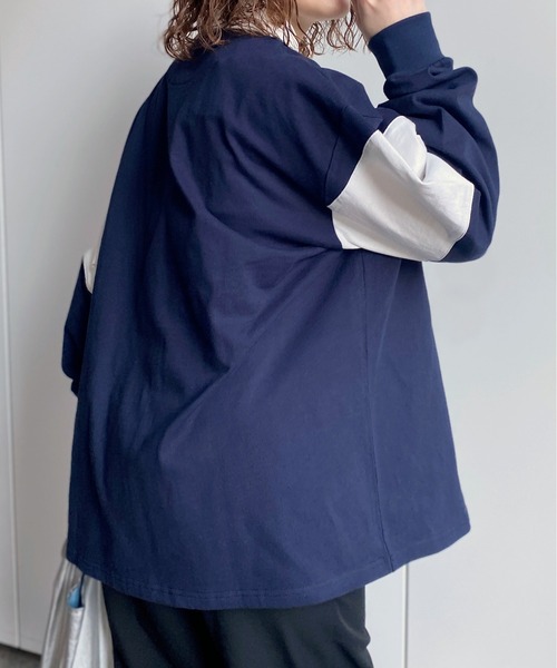 CPCM（シーピーシーエム）の「ヘビーウェイトラガーシャツ（ポロシャツ・レディース・オフホワイト/ネイビー/グリーン・LARGE/MEDIUM）」の7枚目の写真