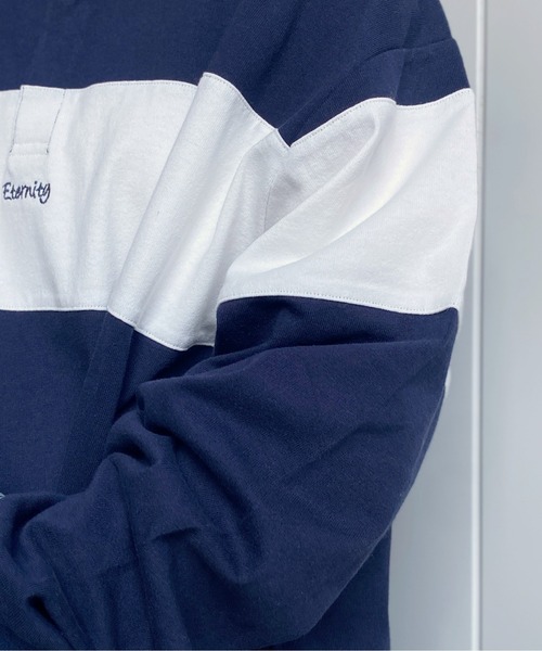 CPCM（シーピーシーエム）の「ヘビーウェイトラガーシャツ（ポロシャツ・レディース・オフホワイト/ネイビー/グリーン・LARGE/MEDIUM）」の11枚目の写真