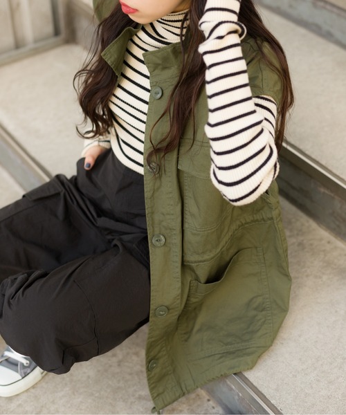 SpRay(スプレイ)の「ミリタリーベスト(ベスト・レディース・アイボリー/ブラック/カーキ・FREE)」の14枚目の写真