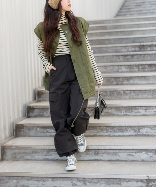 SpRay(スプレイ)の「ミリタリーベスト(ベスト・レディース・アイボリー/ブラック/カーキ・FREE)」の17枚目の写真