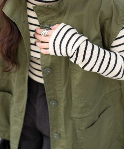 SpRay(スプレイ)の「ミリタリーベスト(ベスト・レディース・アイボリー/ブラック/カーキ・FREE)」の20枚目の写真