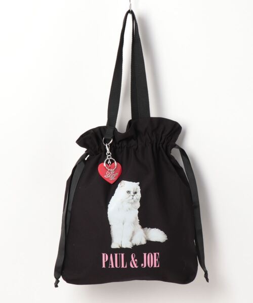 PAUL & JOE ACCESSOIRES（ポールアンドジョーアクセソワ）の「【PAUL & JOE ACCESSOIRES /ポール アンド ジョー アクセソワ 】 キャンバス・フォトプリント トートバッグ（トートバッグ・レディース・ブラック/アイボリー・FREE）」の10枚目の写真