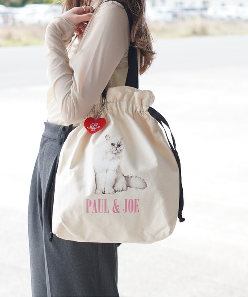 PAUL & JOE ACCESSOIRES（ポールアンドジョーアクセソワ）の「【PAUL & JOE ACCESSOIRES /ポール アンド ジョー アクセソワ 】 キャンバス・フォトプリント トートバッグ（トートバッグ・レディース・ブラック/アイボリー・FREE）」の15枚目の写真