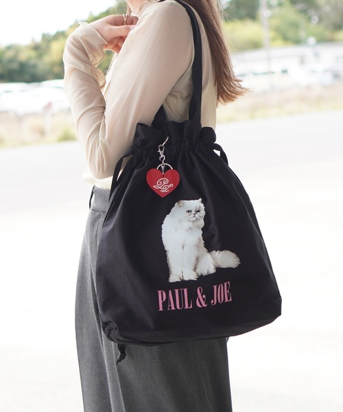 PAUL & JOE ACCESSOIRES（ポールアンドジョーアクセソワ）の「【PAUL & JOE ACCESSOIRES /ポール アンド ジョー アクセソワ 】 キャンバス・フォトプリント トートバッグ（トートバッグ・レディース・ブラック/アイボリー・FREE）」の14枚目の写真