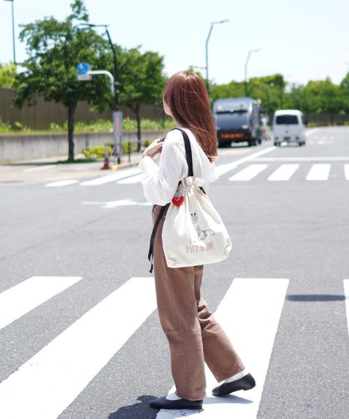 PAUL & JOE ACCESSOIRES（ポールアンドジョーアクセソワ）の「【PAUL & JOE ACCESSOIRES /ポール アンド ジョー アクセソワ 】 キャンバス・フォトプリント トートバッグ（トートバッグ・レディース・ブラック/アイボリー・FREE）」の19枚目の写真