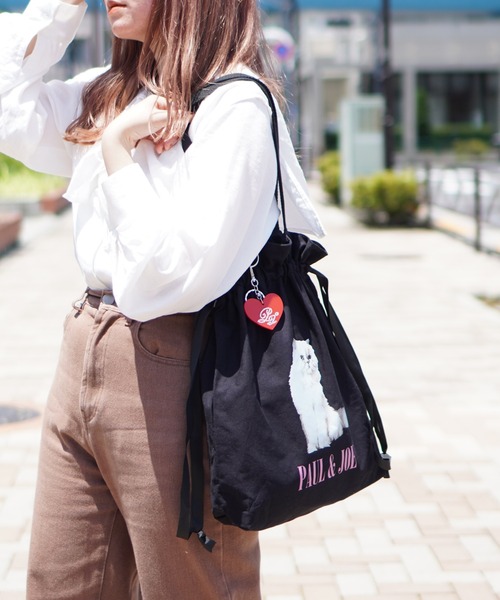 PAUL & JOE ACCESSOIRES（ポールアンドジョーアクセソワ）の「【PAUL & JOE ACCESSOIRES /ポール アンド ジョー アクセソワ 】 キャンバス・フォトプリント トートバッグ（トートバッグ・レディース・ブラック/アイボリー・FREE）」の13枚目の写真