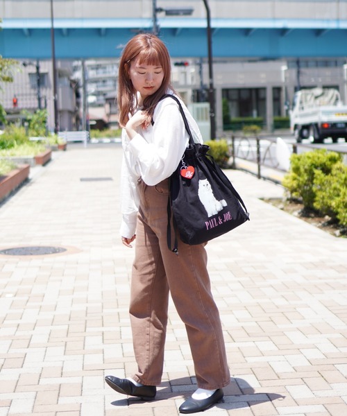 PAUL & JOE ACCESSOIRES（ポールアンドジョーアクセソワ）の「【PAUL & JOE ACCESSOIRES /ポール アンド ジョー アクセソワ 】 キャンバス・フォトプリント トートバッグ（トートバッグ・レディース・ブラック/アイボリー・FREE）」の17枚目の写真