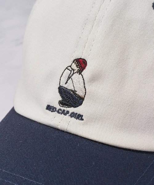 ADPOSION(アドポーション)の「【Red Cap Girl】配色ローキャップ / ベースボールキャップ(キャップ・メンズ・グリーン/ネイビー・FREE)」の10枚目の写真