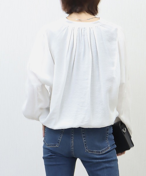 libelle more(リベル モア)の「シアーワークドルマンジャケット(ブルゾン・レディース・ベージュ/イエロー/ブラック/オフホワイト・M/L)」の11枚目の写真