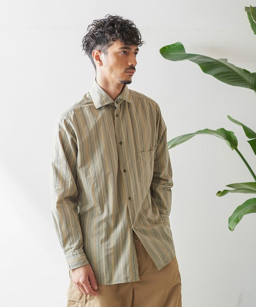 Nigel Cabourn CC22 デタッチャブルカラーシャツ ストライプ
