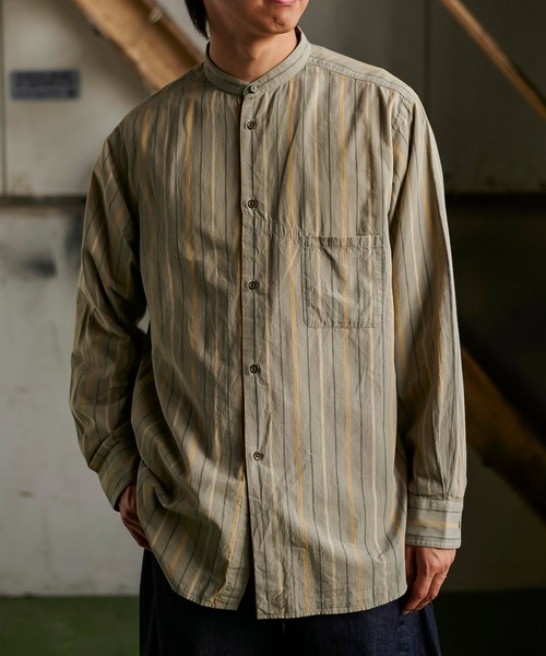 Nigel Cabourn CC22 デタッチャブルカラーシャツ ストライプ