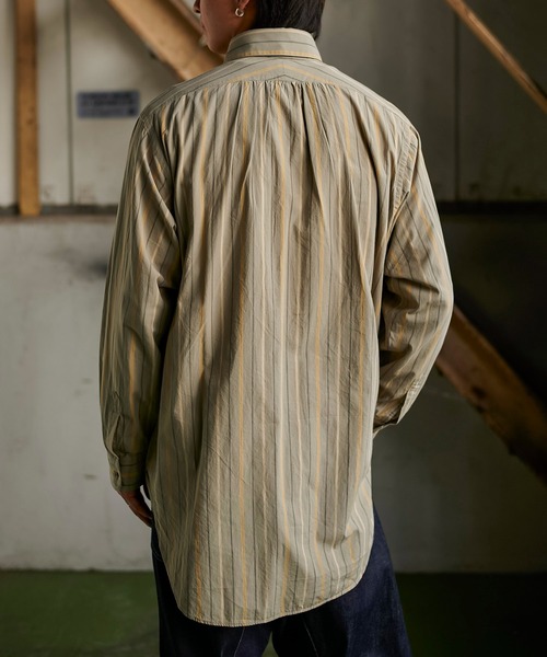 Nigel Cabourn CC22 デタッチャブルカラーシャツ ストライプ