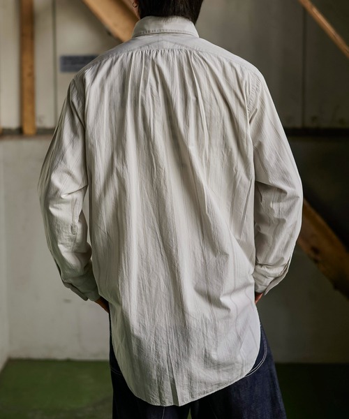 Nigel Cabourn CC22 デタッチャブルカラーシャツ ストライプ