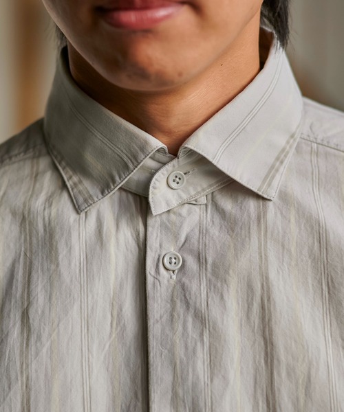 Nigel Cabourn CC22 デタッチャブルカラーシャツ ストライプ