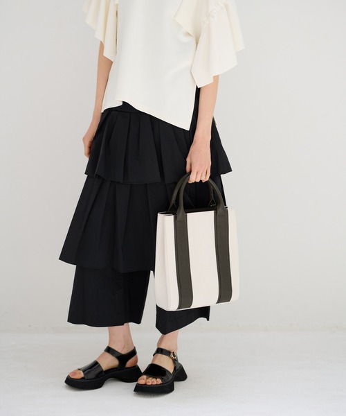 LANVIN en Bleu（ランバンオンブルー）の「キャンバスロゴトートバッグ（トートバッグ・レディース・ベージュ/チャコールグレー・FREE）」の19枚目の写真