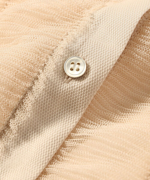 Ray BEAMS(レイビームス)の「RBS / チュール ビブ ヨーク ブラウス(シャツ/ブラウス・レディース・ベージュ/ブラック・ONE SIZE)」の10枚目の写真