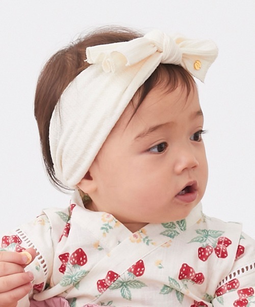 petit main（プティマイン）の「ヘアバンド（その他ベビー用品・キッズ・アイボリー/ライトグリーン/ライトピンク・FREE）」の2枚目の写真