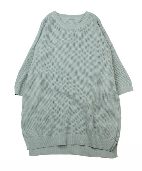 Universal Style Wear(ユニバーサルスタイルウェア)の「Universal Style Wear ニット Tee(Tシャツ/カットソー・メンズ・ベージュ/ターコイズブルー/ブラック/ライトグレー・X-LARGE/LARGE/MEDIUM)」の20枚目の写真