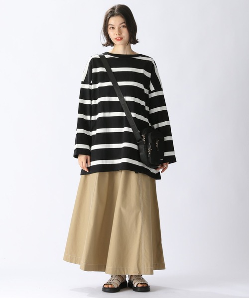 niko and...（ニコアンド）の「ベルトフレアアソートスカート（スカート・レディース・ベージュ/ライトブルー/サックスブルー/オフホワイト/チャコール・LARGE/MEDIUM）」の8枚目の写真