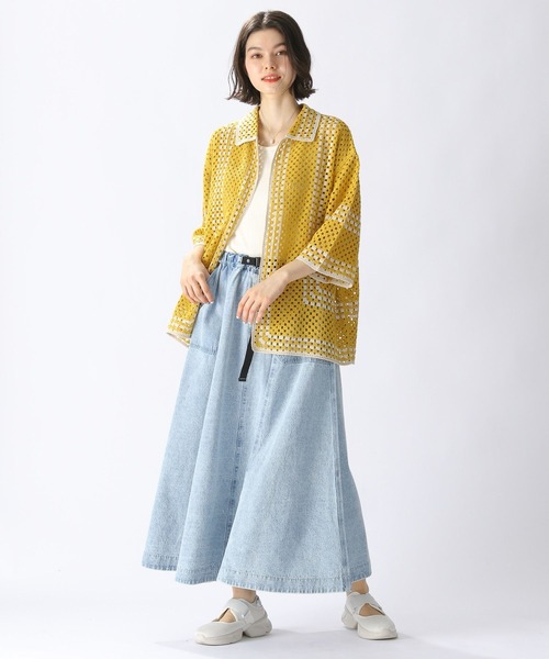 niko and...（ニコアンド）の「ベルトフレアアソートスカート（スカート・レディース・ベージュ/ライトブルー/サックスブルー/オフホワイト/チャコール・LARGE/MEDIUM）」の10枚目の写真