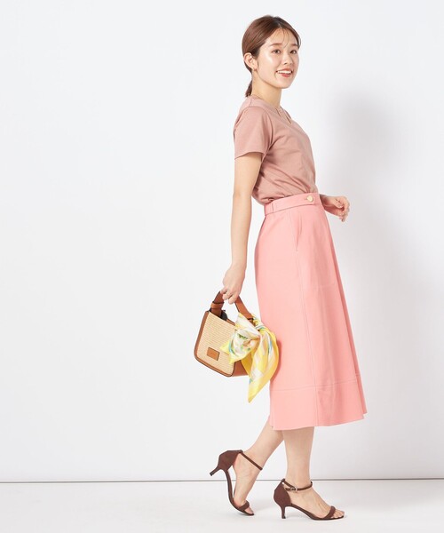 NOLLEY’S(ノーリーズ)の「5C BASIC 半袖Tシャツ(Tシャツ/カットソー・レディース・ベージュ/ロイヤルブルー/ボルドー/キャメル/ホワイト/ホワイト系その他5/ブラック/チャコールグレー・38/36)」の10枚目の写真