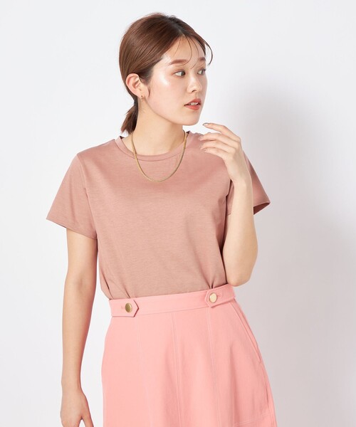 NOLLEY’S(ノーリーズ)の「5C BASIC 半袖Tシャツ(Tシャツ/カットソー・レディース・ベージュ/ロイヤルブルー/ボルドー/キャメル/ホワイト/ホワイト系その他5/ブラック/チャコールグレー・38/36)」の12枚目の写真