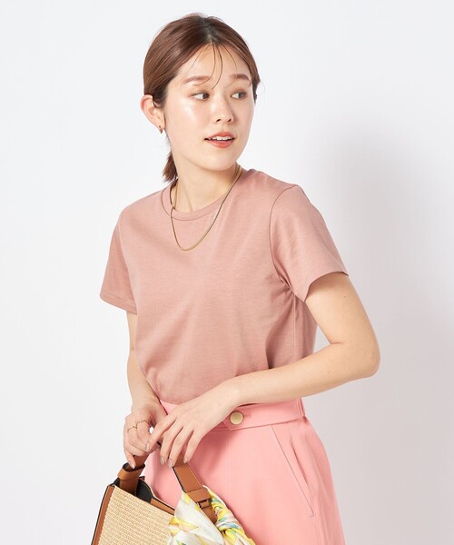 NOLLEY’S(ノーリーズ)の「5C BASIC 半袖Tシャツ(Tシャツ/カットソー・レディース・ベージュ/ロイヤルブルー/ボルドー/キャメル/ホワイト/ホワイト系その他5/ブラック/チャコールグレー・38/36)」の13枚目の写真