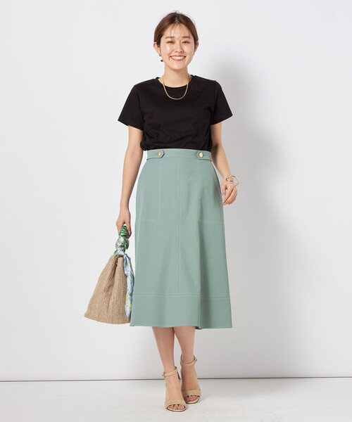 NOLLEY’S(ノーリーズ)の「5C BASIC 半袖Tシャツ(Tシャツ/カットソー・レディース・ベージュ/ロイヤルブルー/ボルドー/キャメル/ホワイト/ホワイト系その他5/ブラック/チャコールグレー・38/36)」の14枚目の写真