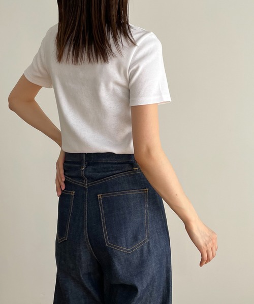 CANAL JEAN(キャナルジーン)の「RED CHOP WORKS(レッドチョップワークス) フライスコットン半袖Tシャツ(Tシャツ/カットソー・レディース・ブラック/ホワイト/ネイビー/ベージュ・ONE SIZE)」の19枚目の写真