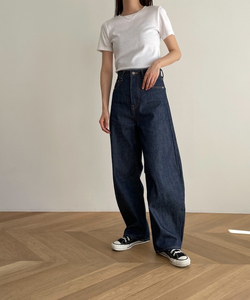 CANAL JEAN(キャナルジーン)の「RED CHOP WORKS(レッドチョップワークス) フライスコットン半袖Tシャツ(Tシャツ/カットソー・レディース・ブラック/ホワイト/ネイビー/ベージュ・ONE SIZE)」の17枚目の写真