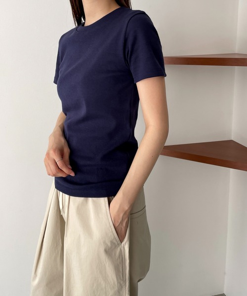 CANAL JEAN(キャナルジーン)の「RED CHOP WORKS(レッドチョップワークス) フライスコットン半袖Tシャツ(Tシャツ/カットソー・レディース・ブラック/ホワイト/ネイビー/ベージュ・ONE SIZE)」の20枚目の写真