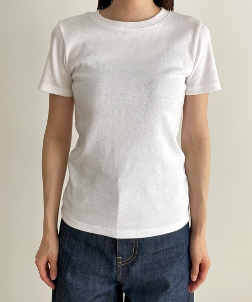 CANAL JEAN(キャナルジーン)の「RED CHOP WORKS(レッドチョップワークス) フライスコットン半袖Tシャツ(Tシャツ/カットソー・レディース・ブラック/ホワイト/ネイビー/ベージュ・ONE SIZE)」の10枚目の写真