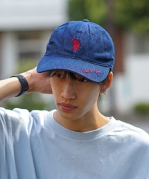 U.S. POLO ASSN.（ユーエスポロアッスン）の「【U.S.POLO ASSN./ユーエスポロアッスン】コットンツイル　ワンポイントブランドロゴ刺繍　ローキャップ（キャップ）」