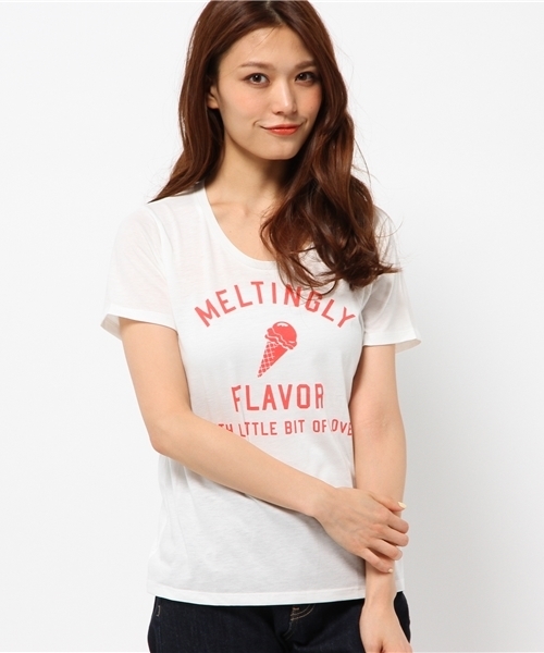 OUTLET(アウトレット)の「【CIAOPANIC TYPY】アイスクリームT(Tシャツ/カットソー・レディース・ホワイト・FREE)」の1枚目の写真