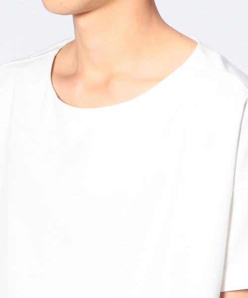 UNITED ARROWS（ユナイテッドアローズ）の「UAS スムース コットン サイド ジップ クルーネック（Tシャツ/カットソー・メンズ・ホワイト/ブラック・MEDIUM/SMALL/LARGE）」の12枚目の写真