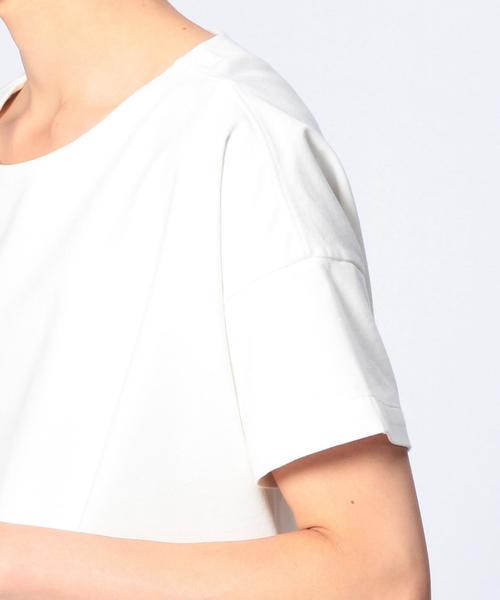 UNITED ARROWS（ユナイテッドアローズ）の「UAS スムース コットン サイド ジップ クルーネック（Tシャツ/カットソー・メンズ・ホワイト/ブラック・MEDIUM/SMALL/LARGE）」の3枚目の写真