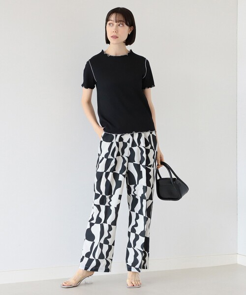 Ray BEAMS（レイビームス）の「Ray BEAMS / ジオメトリック プリント パンツ（その他パンツ・レディース・ロイヤルブルー/ブラック・0/1）」の8枚目の写真