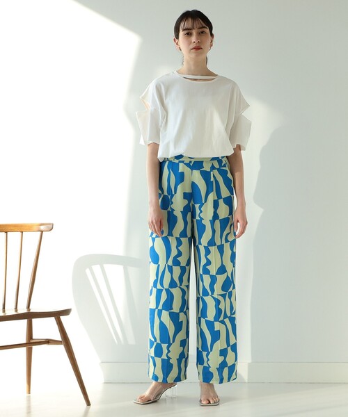 Ray BEAMS（レイビームス）の「Ray BEAMS / ジオメトリック プリント パンツ（その他パンツ・レディース・ロイヤルブルー/ブラック・0/1）」の11枚目の写真