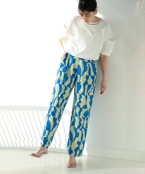 Ray BEAMS（レイビームス）の「Ray BEAMS / ジオメトリック プリント パンツ（その他パンツ・レディース・ロイヤルブルー/ブラック・0/1）」の14枚目の写真