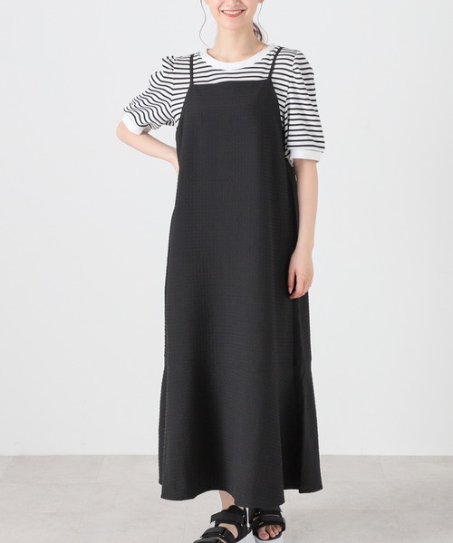 MALLONI キャミワンピース グレー系　切り替え　M COLONY 2139 ドレス バイカラー切替キャミワンピース : ZOZOTOWN