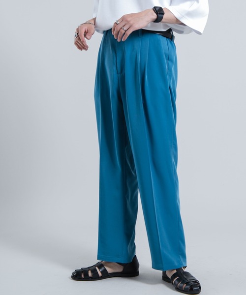 WEGO(ウィゴー)の「WEGO/【WEB限定】【セットアップ対応】トロミ 2タックワイドスラックス(スラックス・メンズ・ブラック/ワイン/ブルー系その他/ライトグレー・MEDIUM/LARGE)」の22枚目の写真