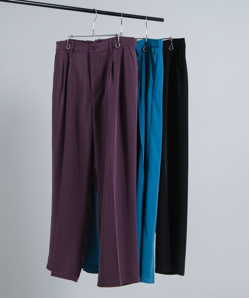 WEGO(ウィゴー)の「WEGO/【WEB限定】【セットアップ対応】トロミ 2タックワイドスラックス(スラックス・メンズ・ブラック/ワイン/ブルー系その他/ライトグレー・MEDIUM/LARGE)」の8枚目の写真