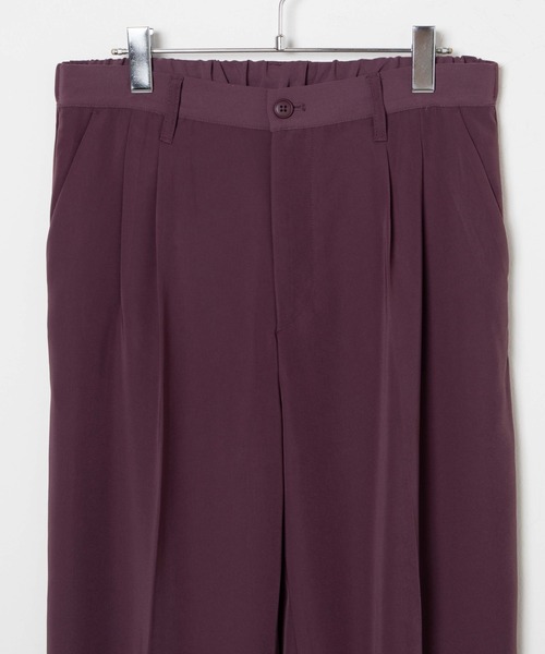 WEGO(ウィゴー)の「WEGO/【WEB限定】【セットアップ対応】トロミ 2タックワイドスラックス(スラックス・メンズ・ブラック/ワイン/ブルー系その他/ライトグレー・MEDIUM/LARGE)」の9枚目の写真