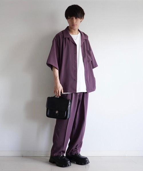 WEGO(ウィゴー)の「WEGO/【WEB限定】【セットアップ対応】トロミ 2タックワイドスラックス(スラックス・メンズ・ブラック/ワイン/ブルー系その他/ライトグレー・MEDIUM/LARGE)」の15枚目の写真